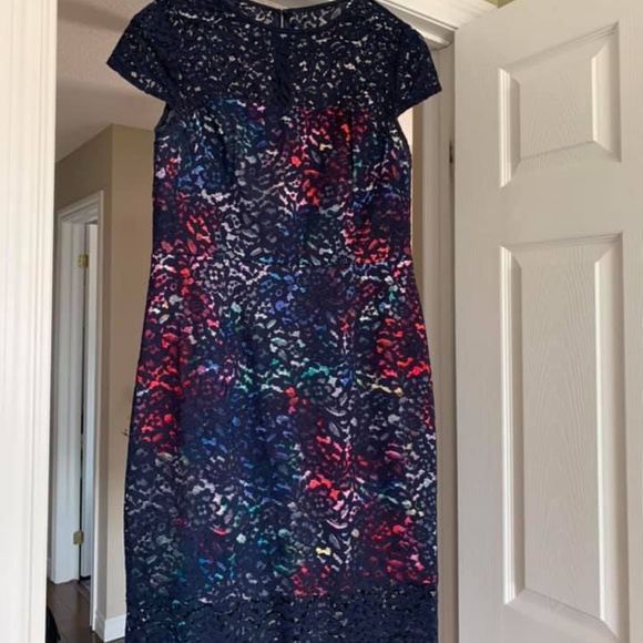 Elegant Multicolor Lace Dress - Picture 2 of 4